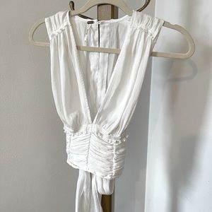 Free people multi-way wrap top in white/ivory